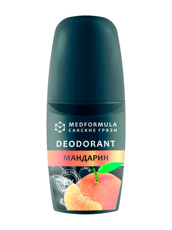Натуральный дезодорант с вытяжкой из грязи Сакского озера «Med Formula» - Мандарин
